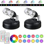 SmartLight Duo | 2er-Set kabellose LED-Leuchten mit Fernbedienung | RGB-Farbwechsel & Timer | Flexibel für kreative Akzente