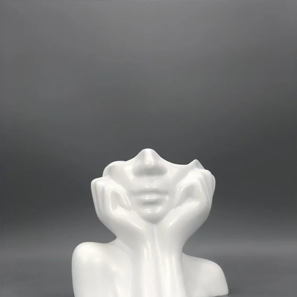 Fröhliche Glücksblume Topf Skulptur