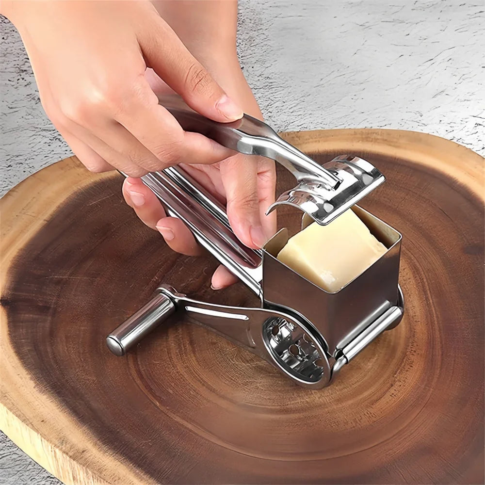 Edelstahl Raspel – Handkurbel für Käse und Gemüse