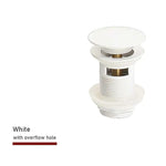 Elegante Push-Down Abflusslösung aus Messing – 11 Farben verfügbar