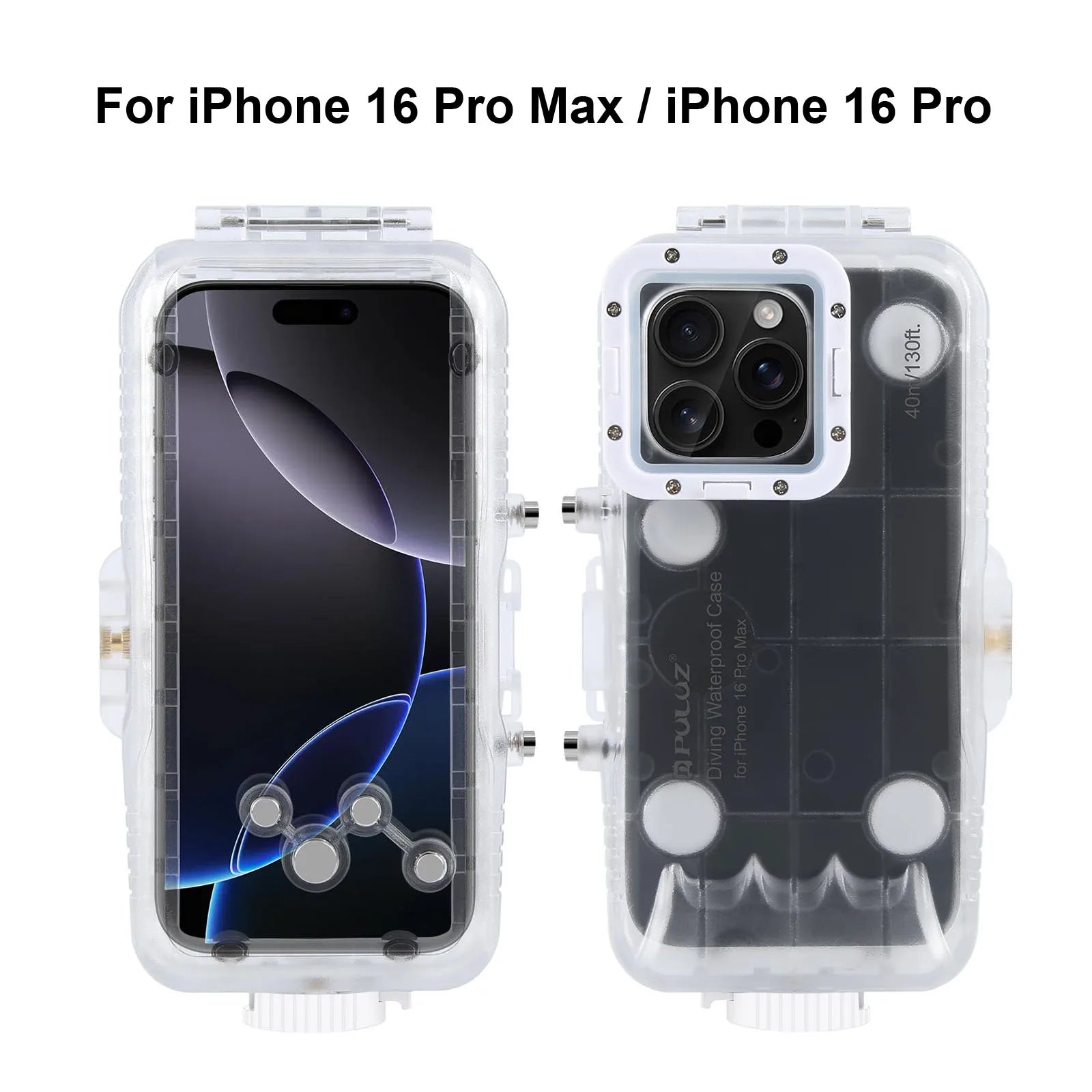 Wasserdichtes Tauchgehäuse für iPhone mit 40m Schutz und Touch-Steuerung – AquaGuard