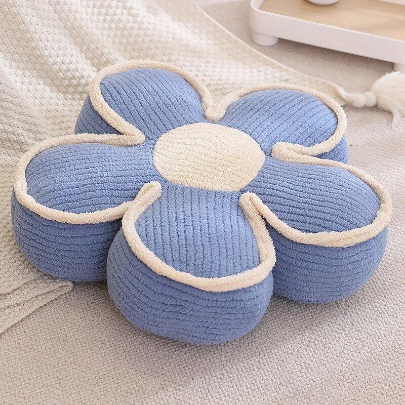Pastellfarbener, weicher Blumen-Kissenbezug