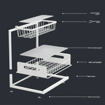 Stabile Küchenablage mit doppeltem Stauraum – FlexiShelf