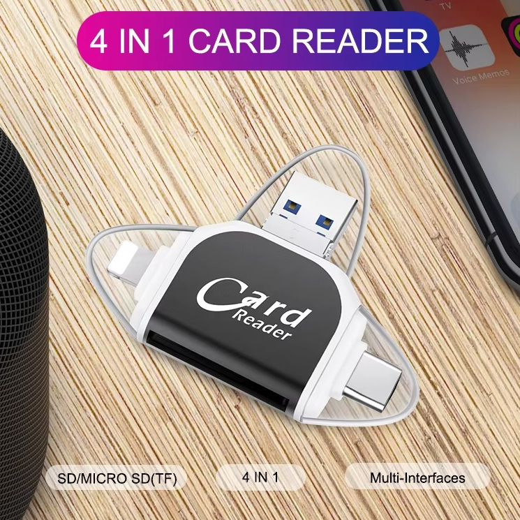 All-in-One Kartenleser für SD, Micro SD, USB und Typ-C