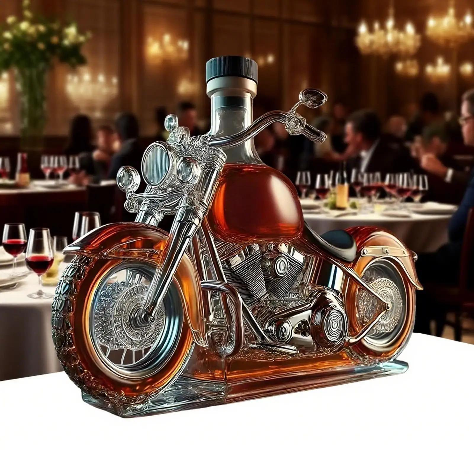 Motorrad-Design Whiskeykaraffe für stilvolle Heimbars