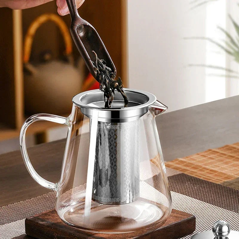 Elegante Teekanne aus Borosilikatglas – Ideal für Teeliebhaber