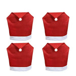 Weihnachtsstuhlbezüge im Santa-Design – Set von dekorativen Bezügen