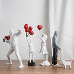Moderne Skulpturenserie: Blumenwerfer Statue