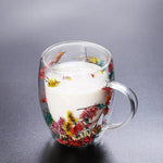 2er Set Doppelt Wandbecher mit Trockenblumen