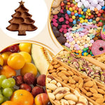 Festive Wooden Serving Tray with Practical Compartments | Set of 2