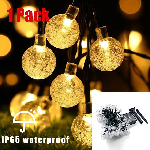 Solar Powered Outdoor 100 LED String Fairy Lights