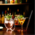 Kreative geometrische Weingläser und Cocktailgläser