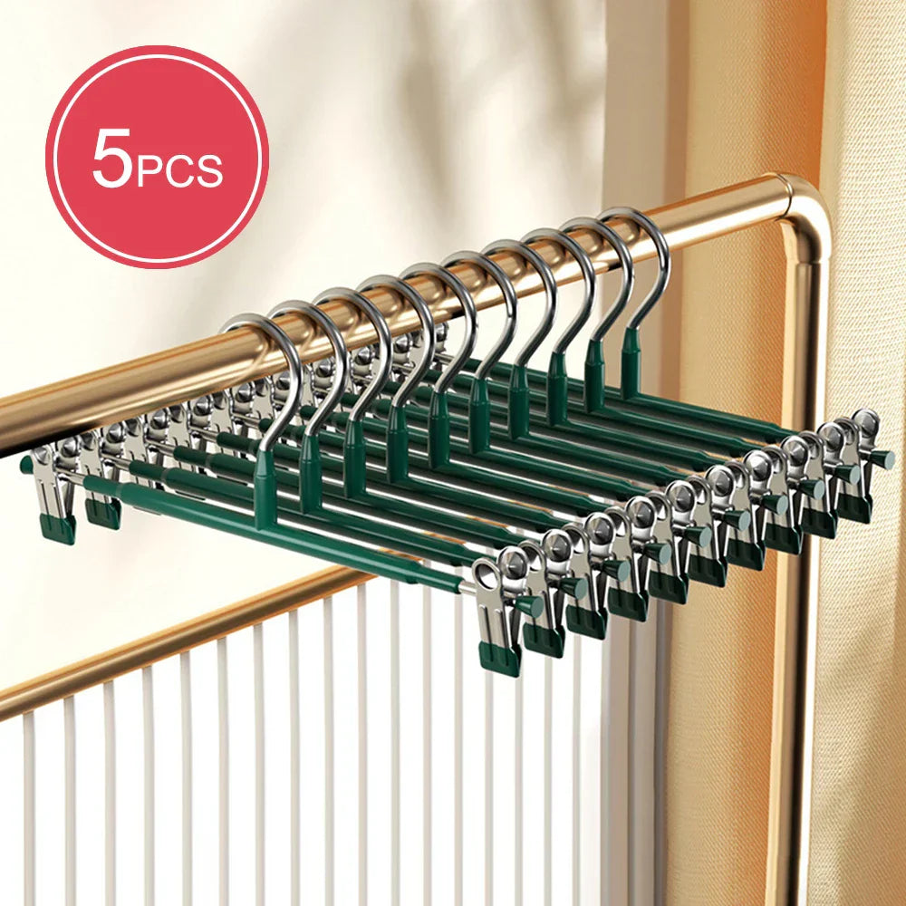 Stylish Stainless Steel Hanger with Flexible Clips
