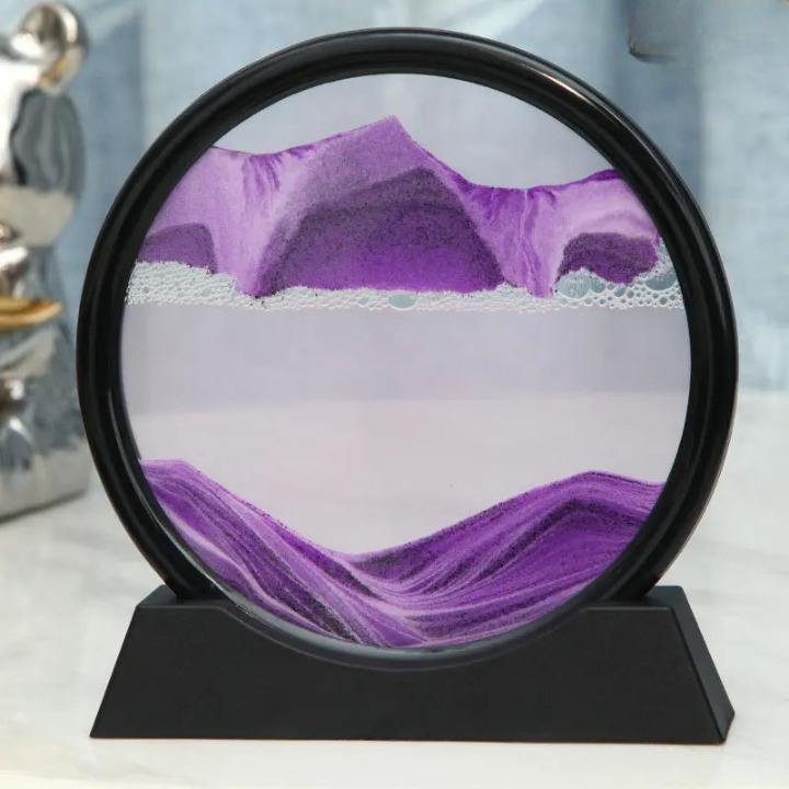 Rundes Sandbild mit faszinierenden 3D-Effekten