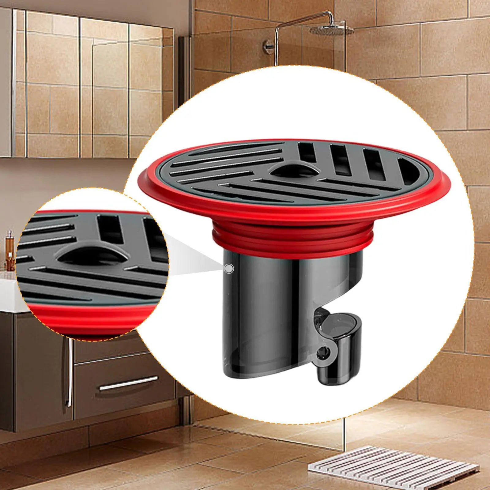 SmartDrain Kompakter Abfluss – Edelstahl & Silikon Rückflussschutz für Bad, Dusche & Küche