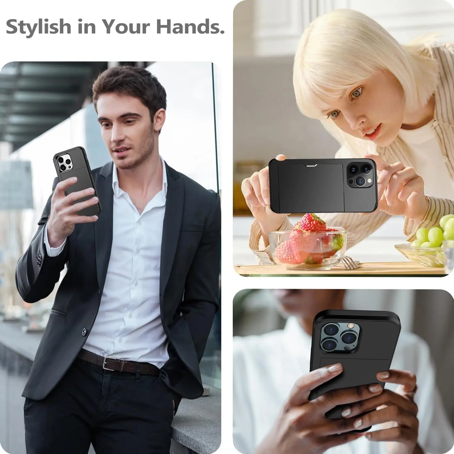 SicherStyl iPhone Hülle mit Kartenfach – Schlankes Design