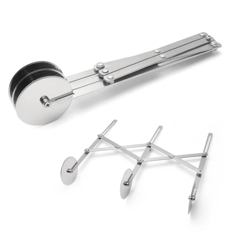 FlexiCut Dough Cutter | Stainless Steel & Adjustable | 3–7 Wheels | Perfect for Pizza, Brownies & Pastries