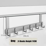 Practical Door Hook Organizer with 6 Aluminum Hooks