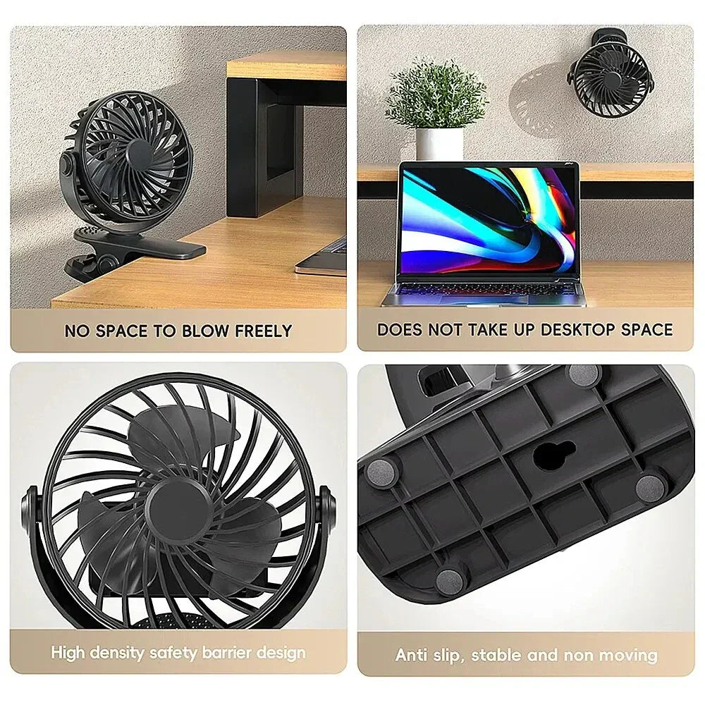 LuftGenuss USB Fan | Flexible, Portable with 3 Speeds and Night Light