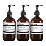 Luxuriöses 3-teiliges Spenderset für Shampoo und Duschgel