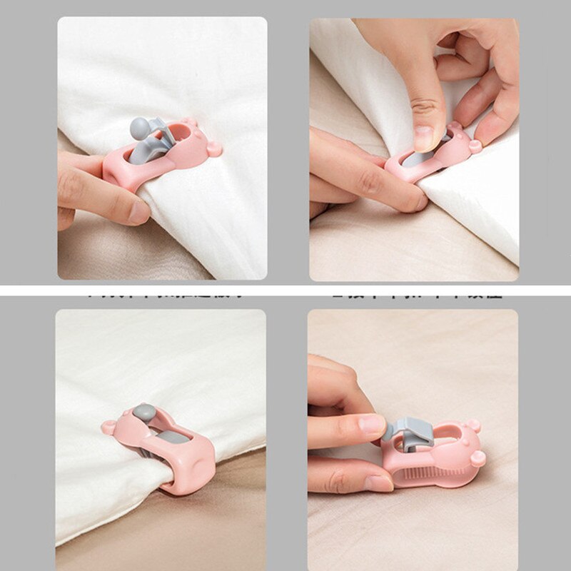 4 Stück Bären Bett Clips – Rutschfeste Halterungen