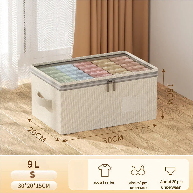 Foldable Wardrobe Organizer with Lid | Spacious Storage Solution
