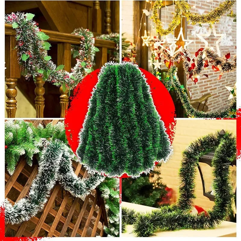 Weihnachtsdekoration Girlande – Künstliche Tannen-Girlande für Innen und Außen