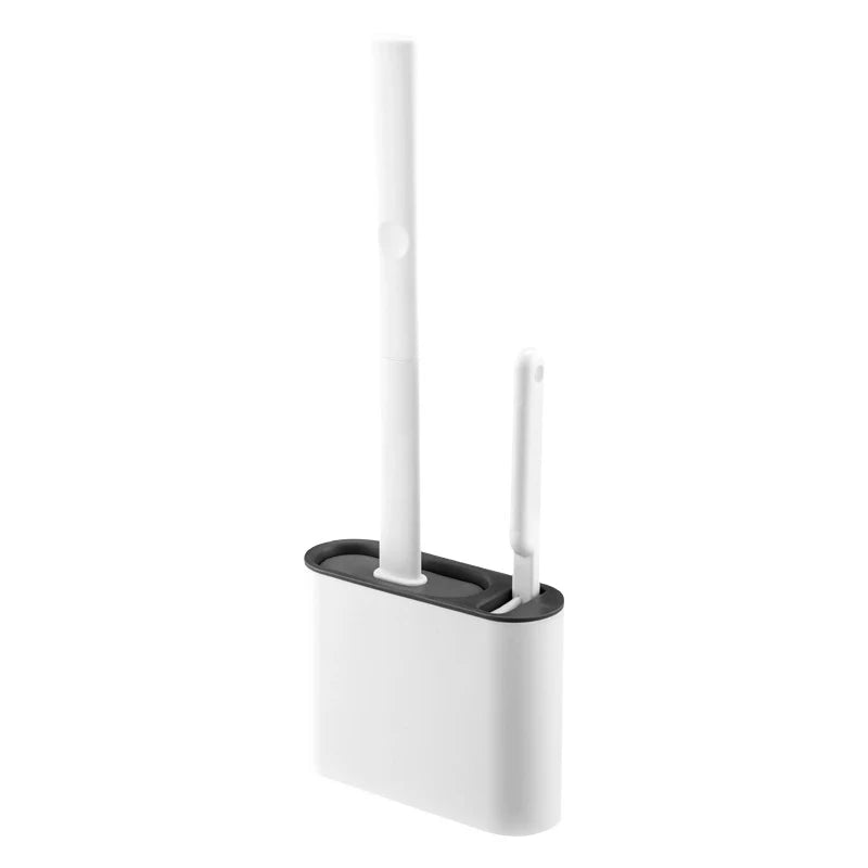 Hygienische Silikon-Toilettenbürste mit Wandhalterung