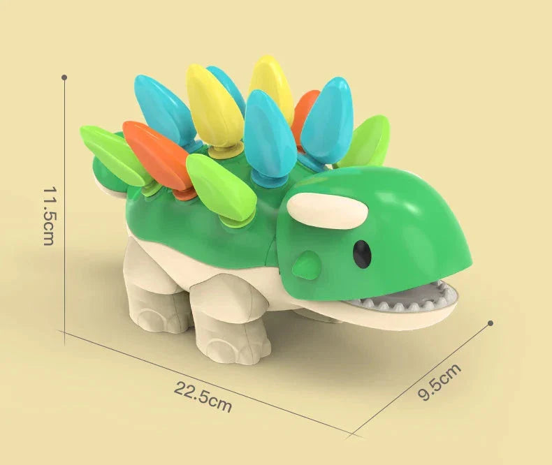 Dinosaurier in Montessori Farben – Lernspielzeug für Kinder