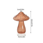 Elegant Mushroom Glass Vase for Hydroponic Plant Displays