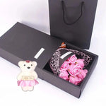Geschenkbox mit 7 Seifenrosen im Blumenstrauß-Design