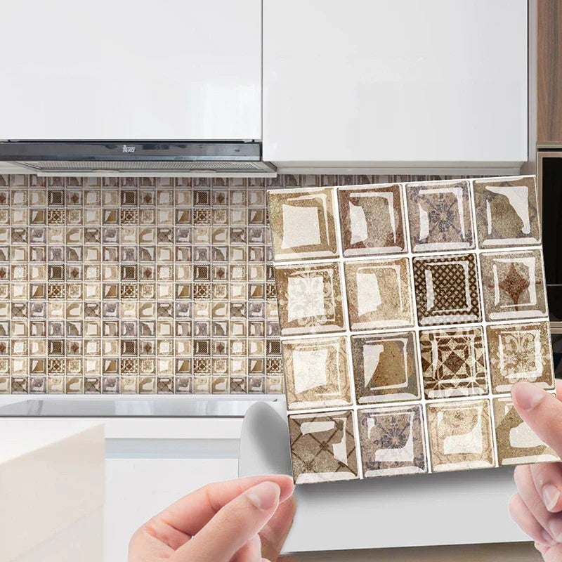 VivaMosaik 3D Wandfliesenaufkleber – 10 Stück für stilvolle Räume