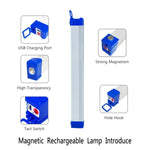 Wiederaufladbare LED-Röhrenlampe mit Magnetbefestigung