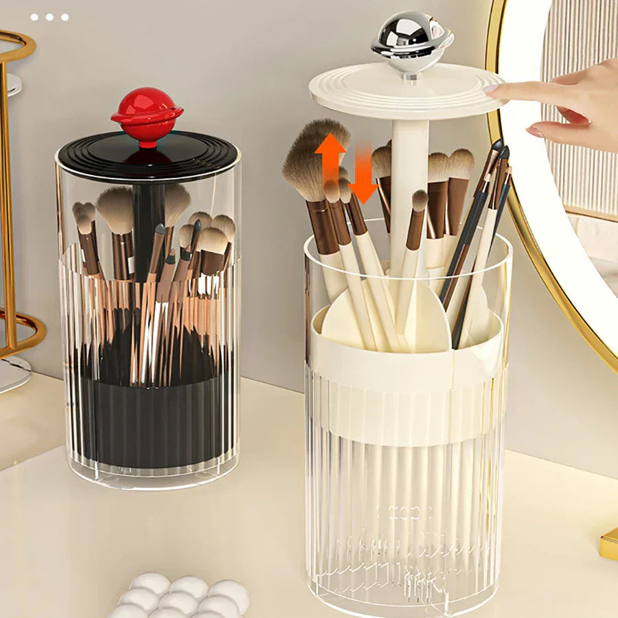 Eleganter Makeup-Pinsel-Organizer mit Hebemechanismus