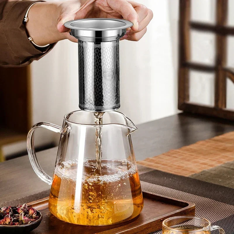 Elegante Teekanne aus Borosilikatglas – Ideal für Teeliebhaber