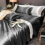 Elegant bedding set made from 100% pure silk for restful sleep
