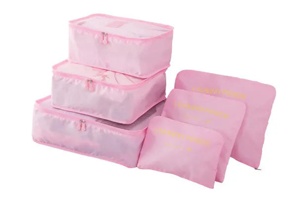 6-teiliges wasserdichtes Packwürfel-Set – idealer Kofferorganizer