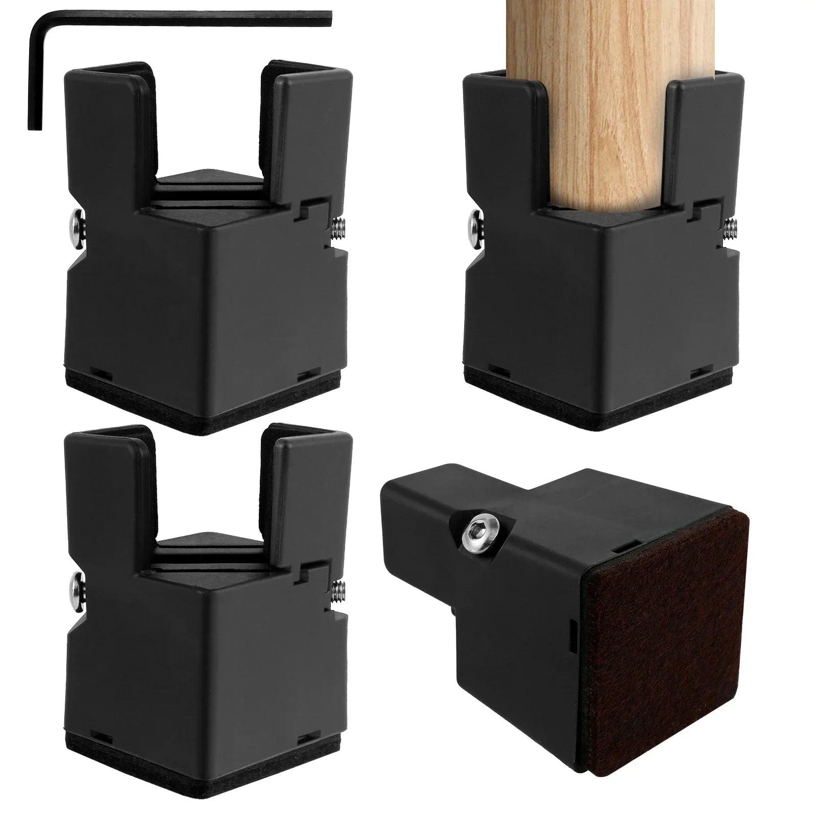 High-quality furniture legs with adjustable height for more comfort