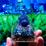 Orgonit-Pyramide mit Amethystpendel – Energie, Schutz und Dekoration