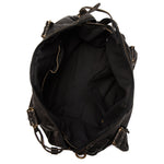 Elegante schwarze Handtasche aus PU-Leder im Vintage-Stil