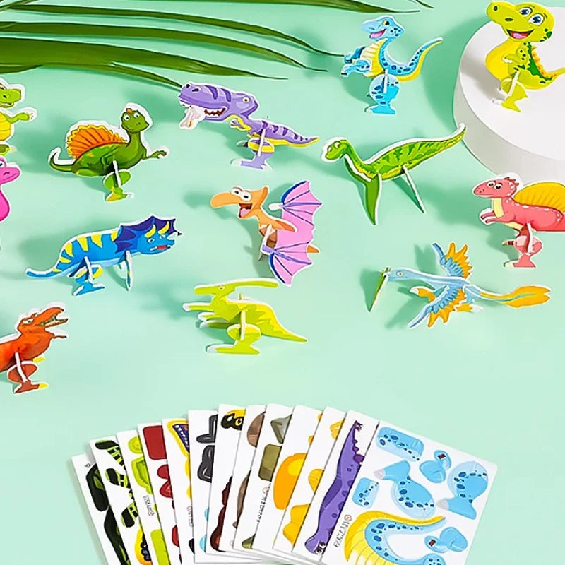 Puzzle Set mit 3D Cartoon Motiven für Kinder