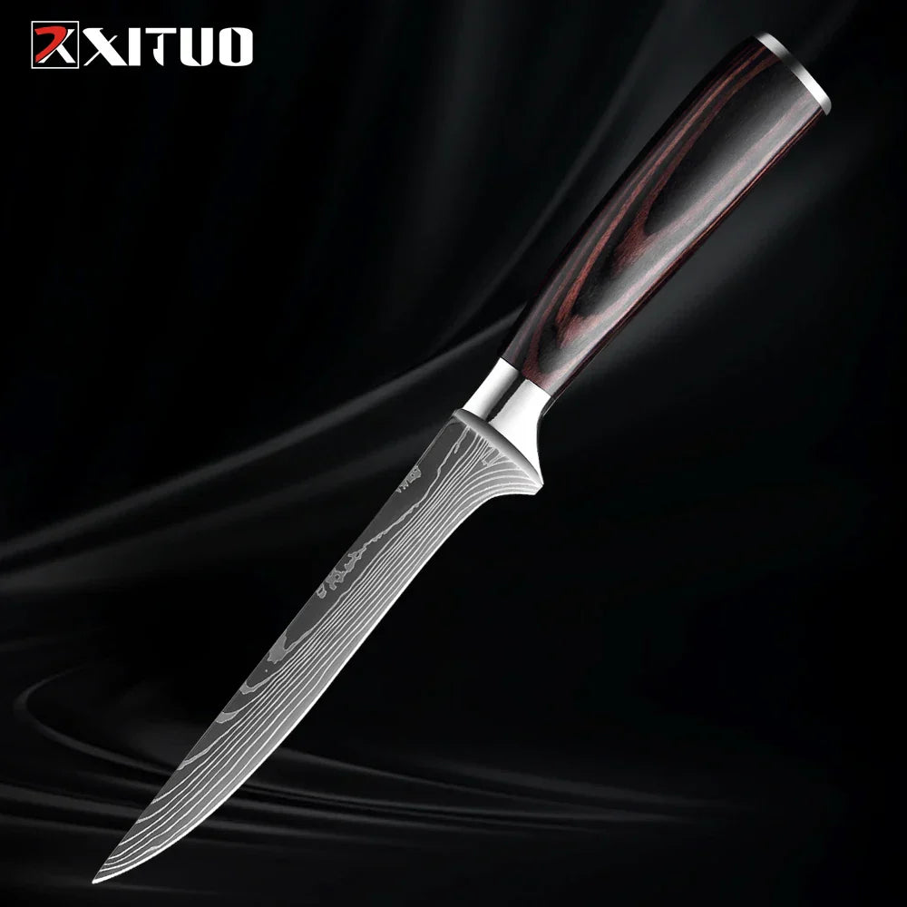 Edelstahl Küchenmesser Set von Nahria - 1-9 Teile mit Ergonomischen Griffen