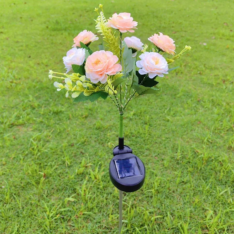 Sonnenblüte Gartenlampe Hibiskus | LED Blumenleuchte | 62 cm hoch