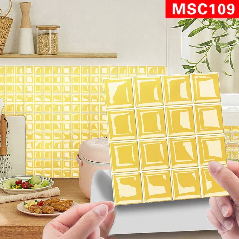 3D Wandfliesenaufkleber im Mosaikdesign