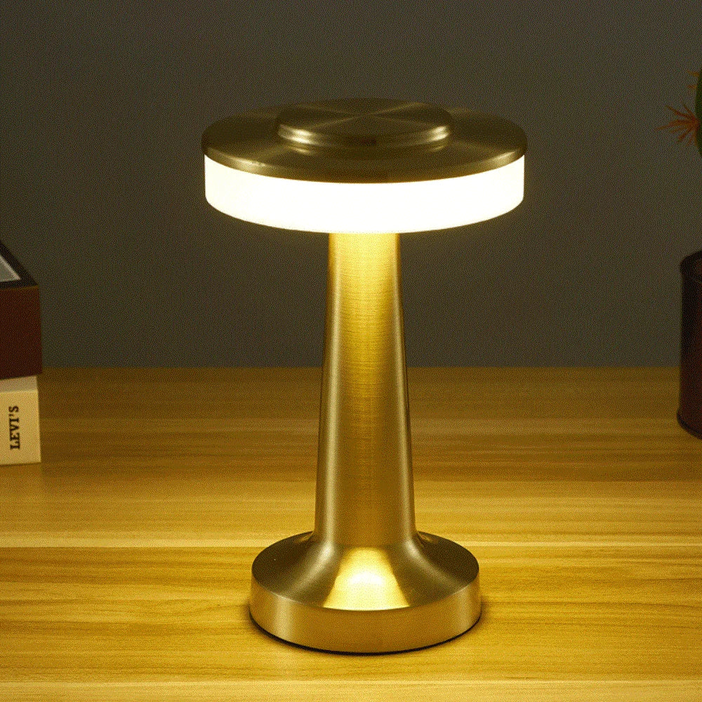 Stilvolle Tischlampe | Kabellose LED-Leuchte mit Touch-Dimmen