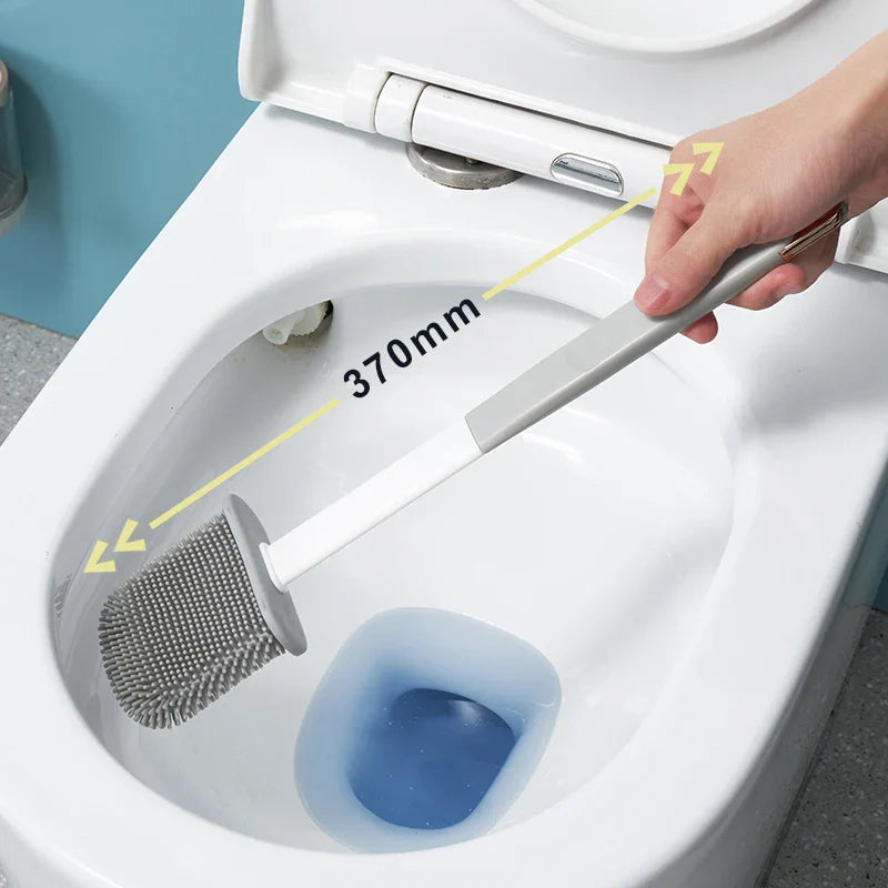 Innovatives Toilettenbürsten-Set aus Silikon mit Wandhalterung & Abflussreiniger