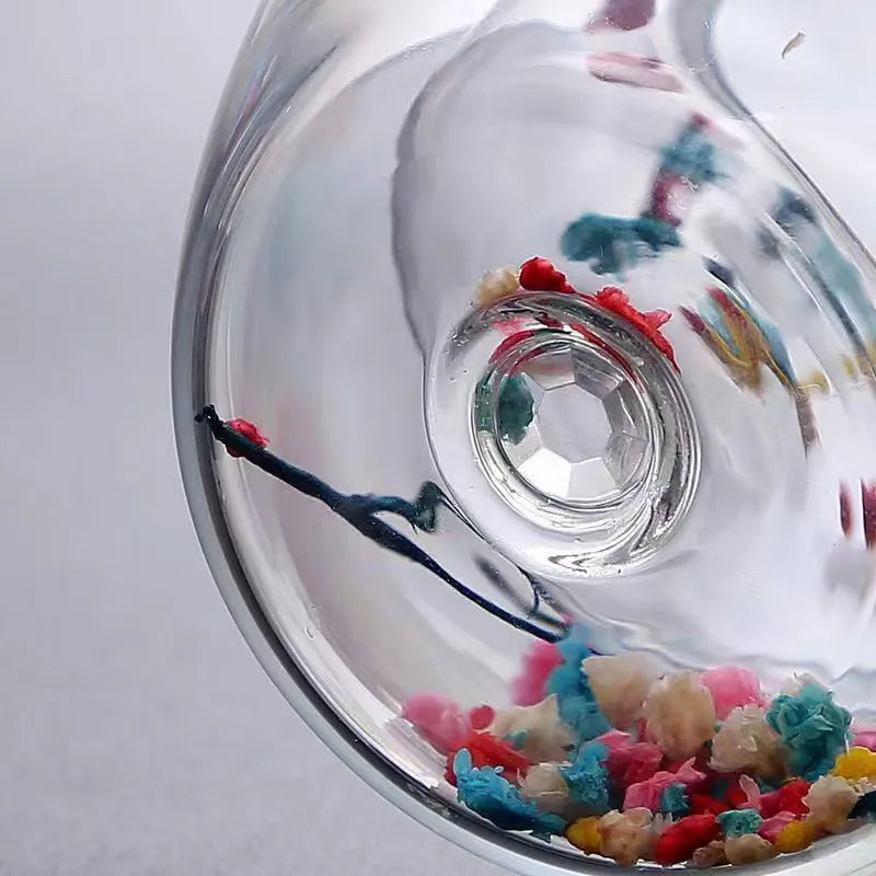 2er Set Doppelt Wandige Glasbecher mit Trockenen Blumen