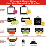 Küchenprofi | 12-in-1 Vegetable Chopper | 7 Stainless Steel Blades, Non-Slip & BPA-Free | For Versatile Vegetable Preparation