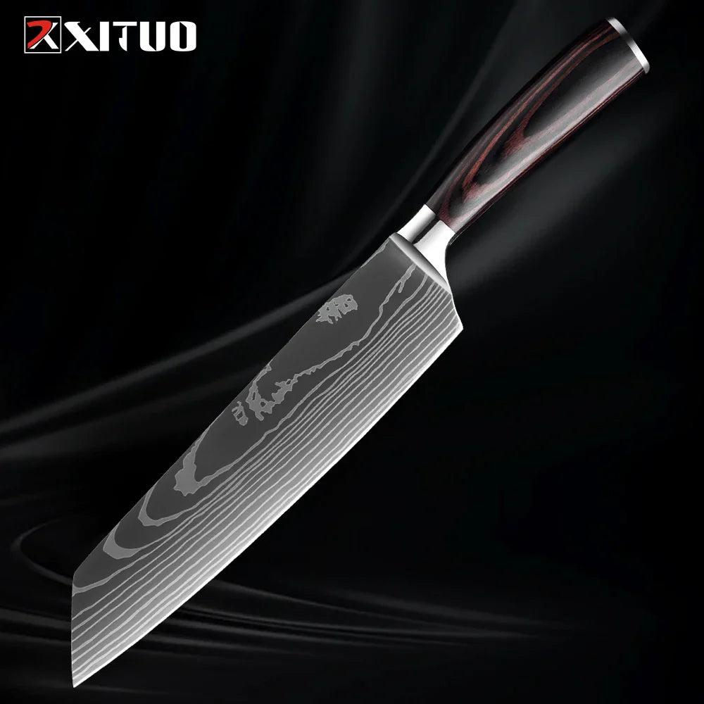 Edelstahl Küchenmesser Set von Nahria - 1-9 Teile mit Ergonomischen Griffen