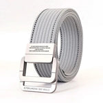 FlexiBelt | Unisex Canvas Gürtel – Doppelt Metallring Schnalle, Verstellbar